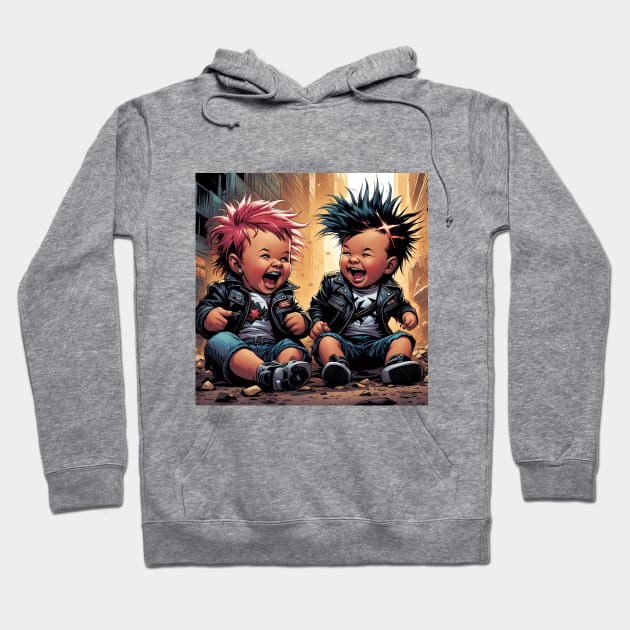 Punk Rock Toddlers Hoodie by Colin-Bentham